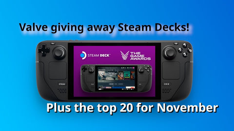 Top 20 Most Played Games of November on Steam Deck + Steam deck giveaway by Valve